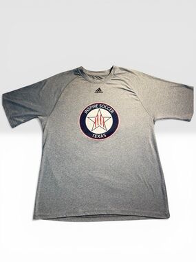 adidas Light Grey Inspire Soccer Texas Short Sleeve Tee
